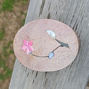 Hand carved soapstone trinket box